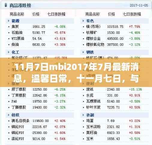 MBI 2017年最新消息纪实,温馨日常的美好时光与朋友们共度——十一月七日回顾