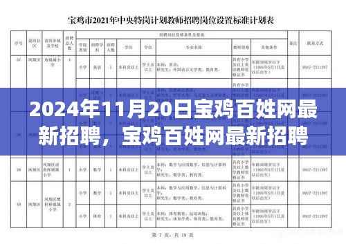2024年11月20日宝鸡百姓网最新招聘,宝鸡百姓网最新招聘指南,如何高效参与应聘(初学者/进阶用户适用)