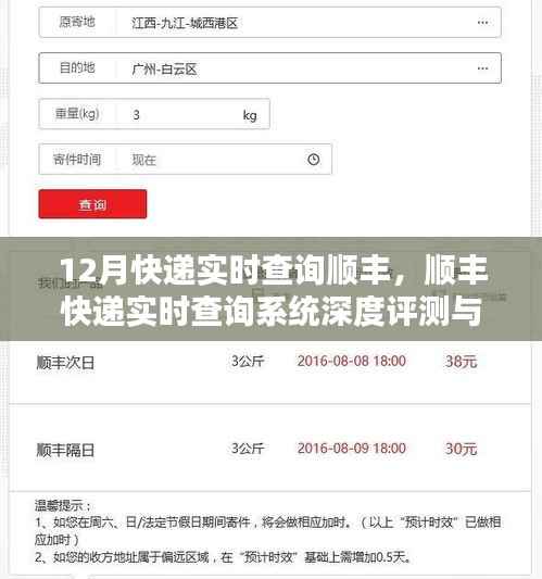顺丰快递实时查询系统评测与深度介绍