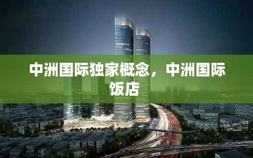 中洲国际独家概念,中洲国际饭店