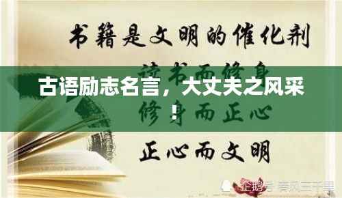 古语励志名言,大丈夫之风采!