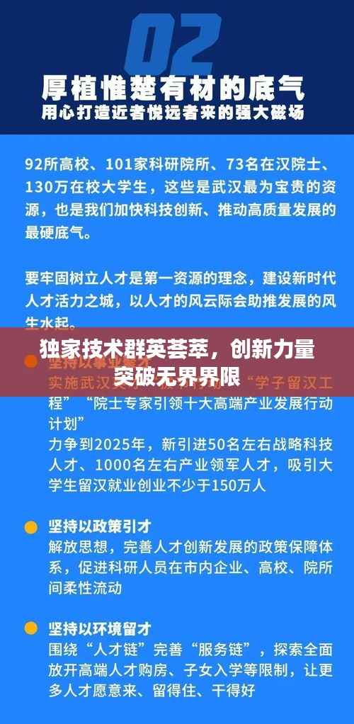 独家技术群英荟萃,创新力量突破无界界限