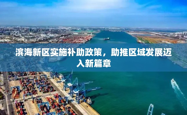 滨海新区实施补助政策,助推区域发展迈入新篇章